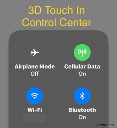 iOS शॉर्टकट:कंट्रोल सेंटर में 3D टच का उपयोग करना