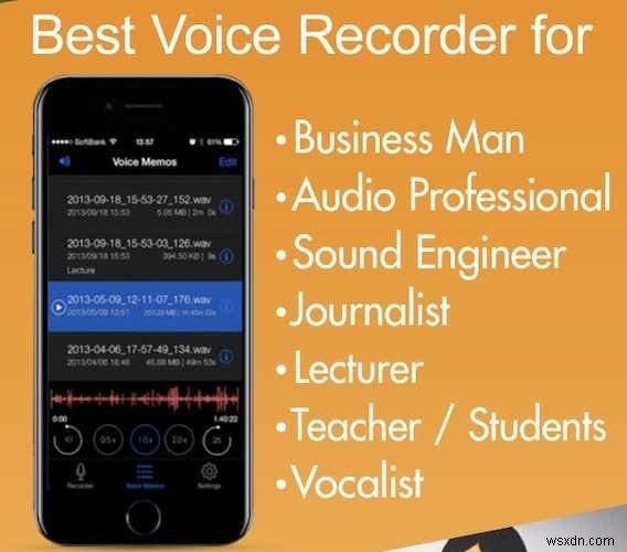 5 सर्वश्रेष्ठ वैकल्पिक आईओएस वॉयस रिकॉर्डिंग ऐप्स 