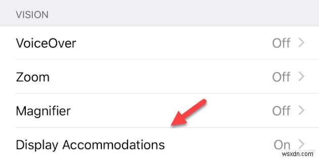 iOS पर प्रदर्शन आवास सक्षम करें