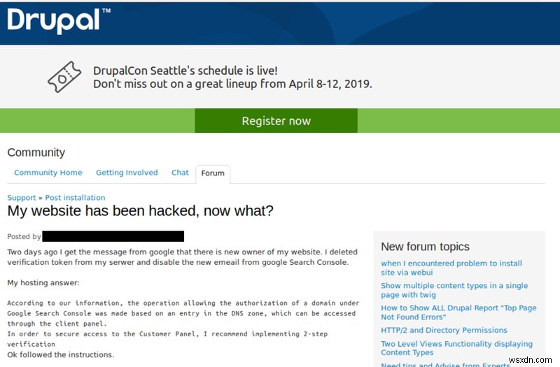 Drupal सुरक्षा समस्या और कमजोरियां - हैक की गई Drupal वेबसाइट को सुरक्षित करना