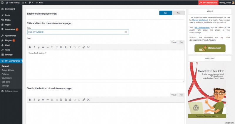 CSRF और XSS भेद्यताएं WP रखरखाव प्लगइन संस्करणों में =5.0.5 