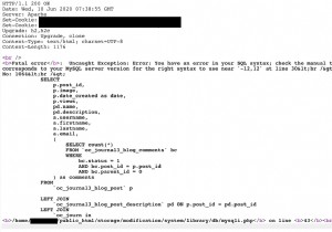 जर्नल ओपनकार्ट थीम 3.1.0 में संवेदनशील डेटा एक्सपोजर के परिणामस्वरूप SQL त्रुटियाँ - तुरंत अपडेट करें 