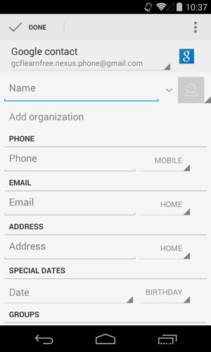 Android मूल बातें:संपर्कों का प्रबंधन 