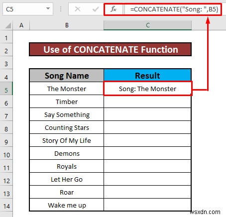 Excel में सेल में टेक्स्ट कैसे जोड़ें (6 आसान तरीके)