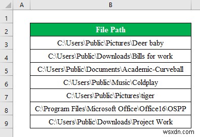 Excel में पथ से फ़ाइल नाम कैसे प्राप्त करें (6 सरल तरीके)