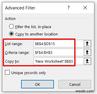 Excel Advanced Filter (5 उपयोगी एप्लिकेशन)