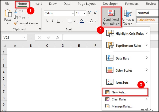 Excel में सूत्र के साथ सशर्त स्वरूपण