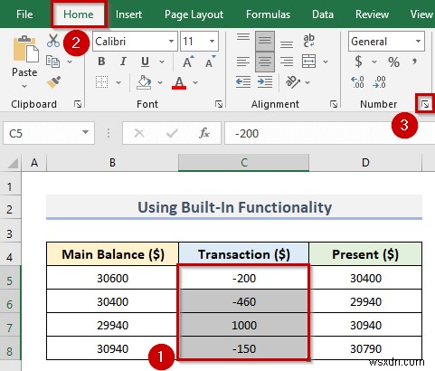 Excel में ऋणात्मक संख्याओं को लाल कैसे करें (4 आसान तरीके)