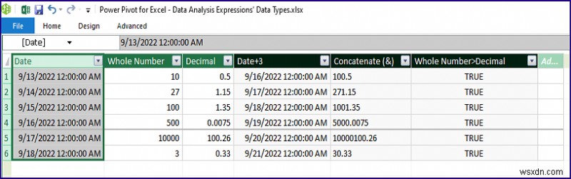 DAX डेटा प्रकार और अन्य पहलू (त्रुटियों की जाँच और प्रबंधन) 