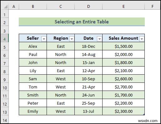 Excel VBA (20 उदाहरण) के साथ तालिका संदर्भ का उपयोग कैसे करें