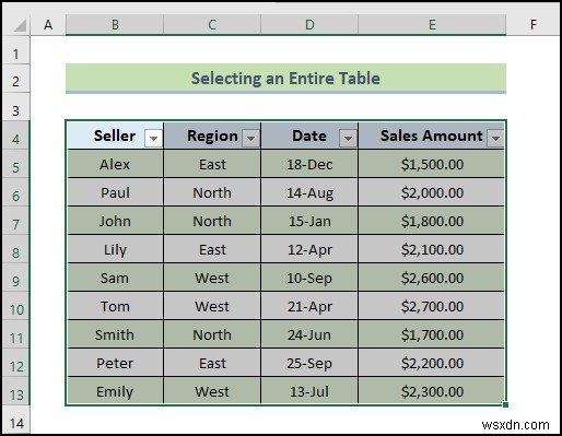 Excel VBA (20 उदाहरण) के साथ तालिका संदर्भ का उपयोग कैसे करें