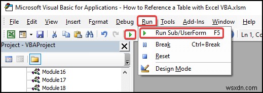 Excel VBA (20 उदाहरण) के साथ तालिका संदर्भ का उपयोग कैसे करें