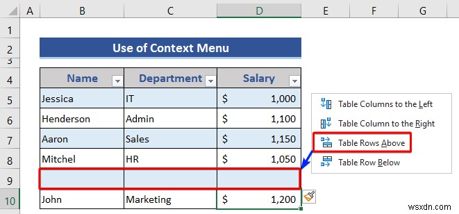 Excel तालिका से पंक्तियों और स्तंभों को कैसे सम्मिलित करें या हटाएं