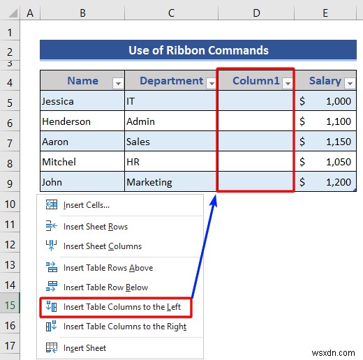 Excel तालिका से पंक्तियों और स्तंभों को कैसे सम्मिलित करें या हटाएं