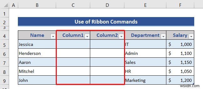 Excel तालिका से पंक्तियों और स्तंभों को कैसे सम्मिलित करें या हटाएं