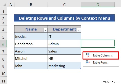 Excel तालिका से पंक्तियों और स्तंभों को कैसे सम्मिलित करें या हटाएं