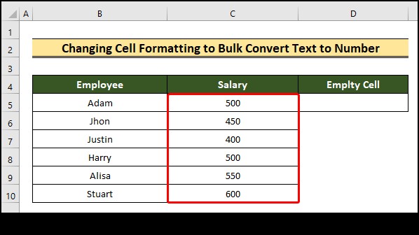 Excel में टेक्स्ट को नंबरों में कैसे बदलें (8 आसान तरीके)