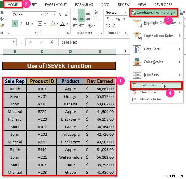 Excel में हर दूसरी पंक्ति को कैसे हाइलाइट करें (3 आसान तरीके)