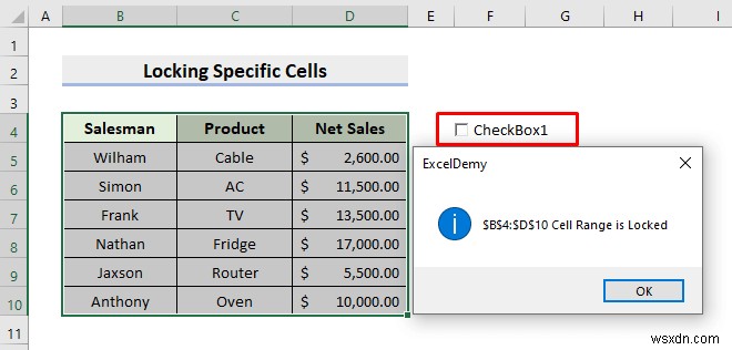 VBA का उपयोग करके Excel में कक्षों को कैसे लॉक और अनलॉक करें