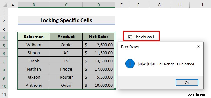 VBA का उपयोग करके Excel में कक्षों को कैसे लॉक और अनलॉक करें