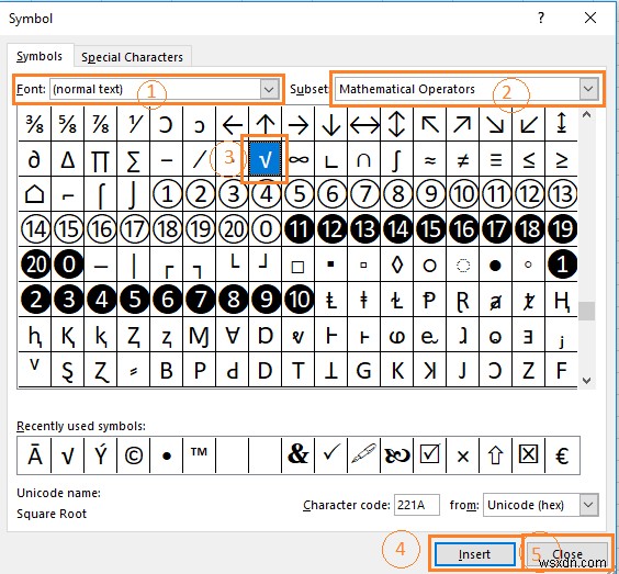 Excel में स्क्वायर रूट सिंबल कैसे डालें (8 आसान तरीके)