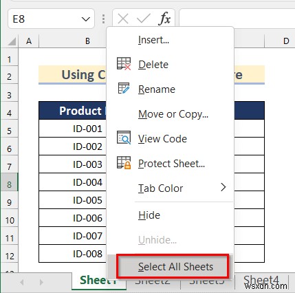 चयनित कार्यपत्रकों को Excel में केंद्र में रखने के लिए कमांड निष्पादित करें