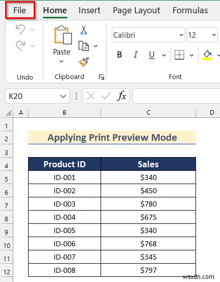 चयनित कार्यपत्रकों को Excel में केंद्र में रखने के लिए कमांड निष्पादित करें