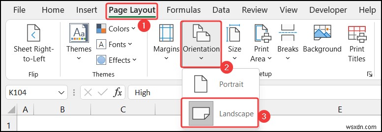 Excel में वर्कशीट के ओरिएंटेशन को लैंडस्केप में कैसे बदलें