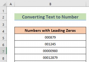 Excel में अग्रणी शून्य कैसे निकालें (8 आसान तरीके)