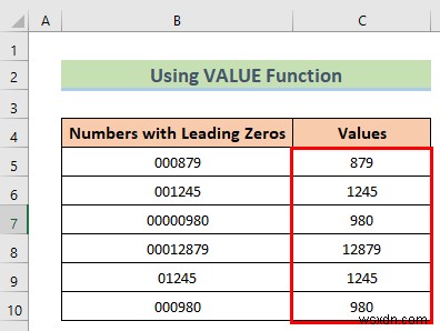 Excel में अग्रणी शून्य कैसे निकालें (8 आसान तरीके)