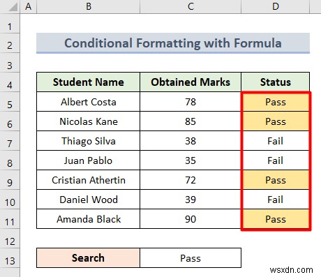 Excel में किसी अन्य टेक्स्ट सेल के आधार पर सशर्त स्वरूपण लागू करें