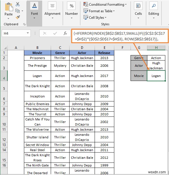 Excel में एकाधिक मानदंडों के आधार पर तालिका से डेटा कैसे निकालें
