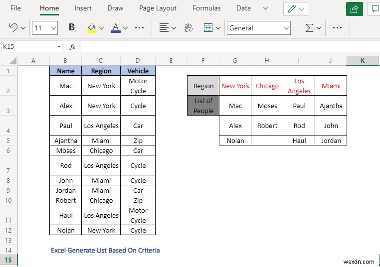 Excel में मानदंड के आधार पर सूची कैसे बनाएं (4 तरीके)