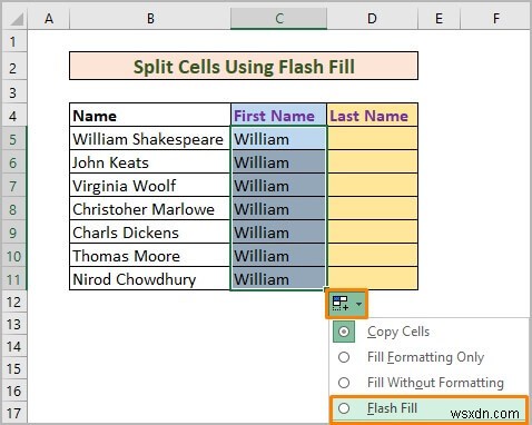 Excel में एक सेल को दो में कैसे विभाजित करें (5 उपयोगी तरीके)