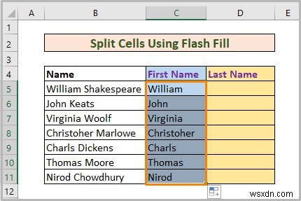 Excel में एक सेल को दो में कैसे विभाजित करें (5 उपयोगी तरीके)