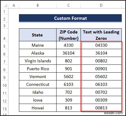 Excel में अग्रणी शून्य के साथ नंबर को टेक्स्ट में कैसे बदलें