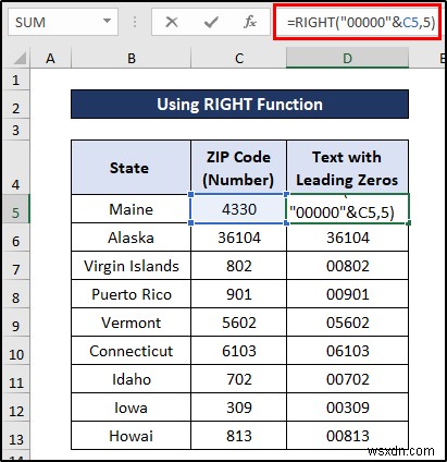 Excel में अग्रणी शून्य के साथ नंबर को टेक्स्ट में कैसे बदलें