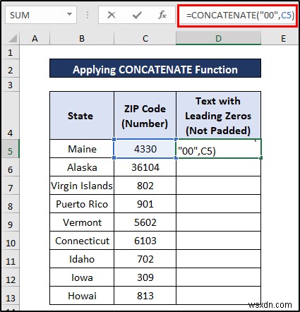 Excel में अग्रणी शून्य के साथ नंबर को टेक्स्ट में कैसे बदलें