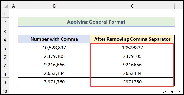 Excel में कॉमा कैसे निकालें (4 आसान तरीके)