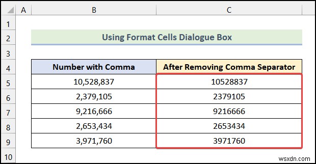 Excel में कॉमा कैसे निकालें (4 आसान तरीके)