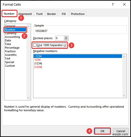 Excel में कॉमा कैसे निकालें (4 आसान तरीके)