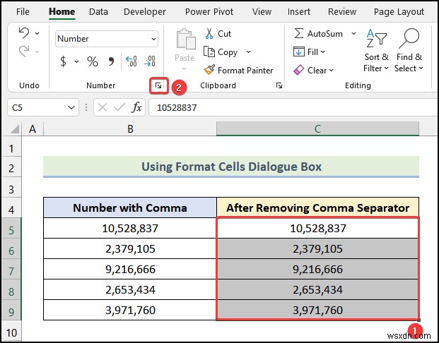 Excel में कॉमा कैसे निकालें (4 आसान तरीके)