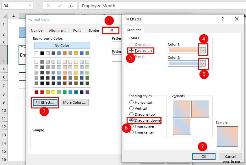 Excel में एक सेल को आधे में कैसे विभाजित करें