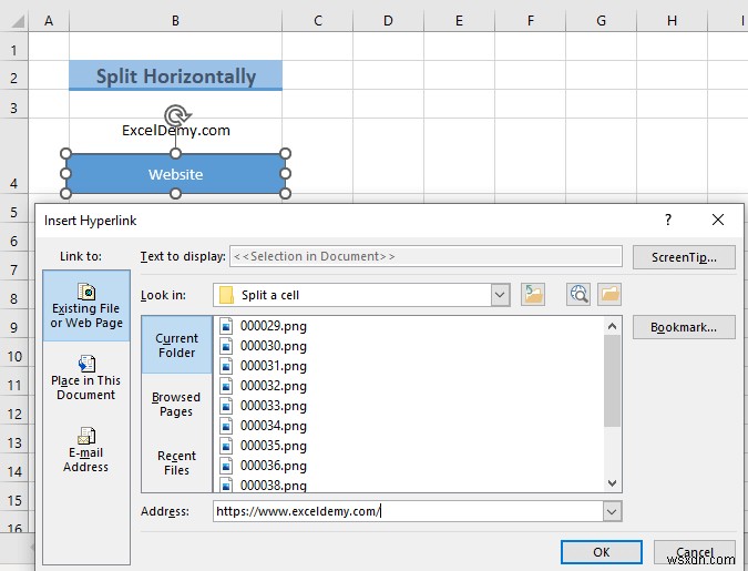 Excel में एक सेल को आधे में कैसे विभाजित करें