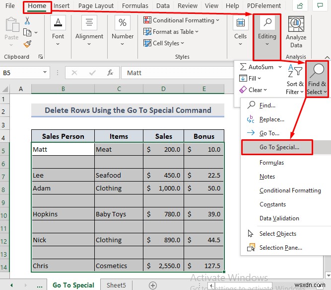 Excel में खाली पंक्तियों को हटाएं (8 उपयुक्त तरीके)