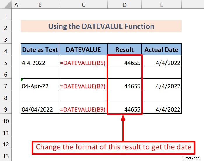 Excel में सामान्य प्रारूप को दिनांक में कैसे बदलें (7 तरीके)
