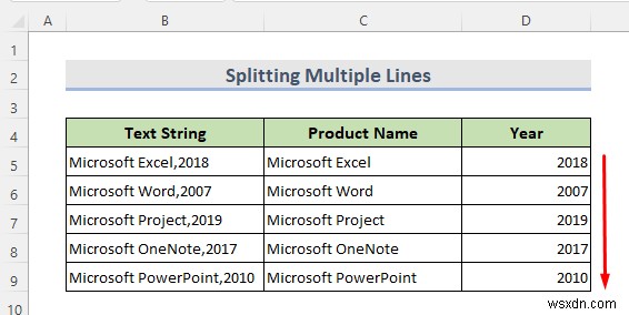 Excel में एक कॉलम को कई कॉलम में कैसे विभाजित करें (7 आसान तरीके)