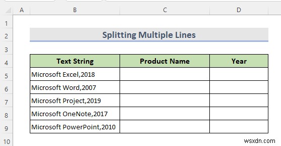 Excel में एक कॉलम को कई कॉलम में कैसे विभाजित करें (7 आसान तरीके)