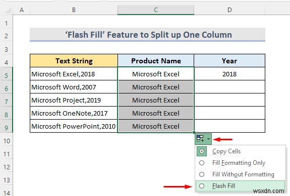 Excel में एक कॉलम को कई कॉलम में कैसे विभाजित करें (7 आसान तरीके)