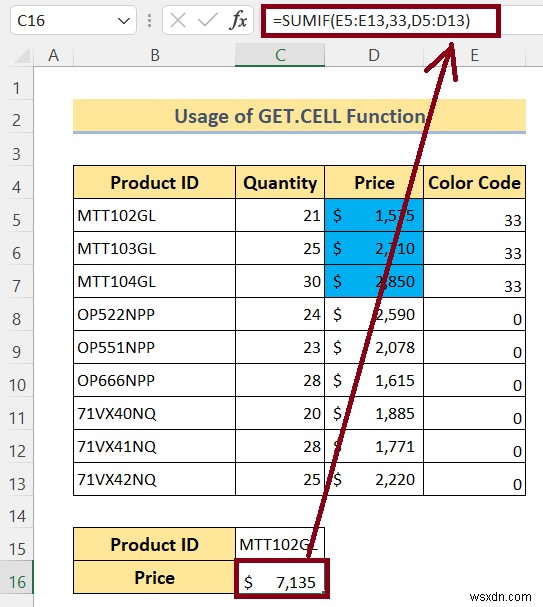 Excel में रंगीन सेलों का योग कैसे करें (4 तरीके)